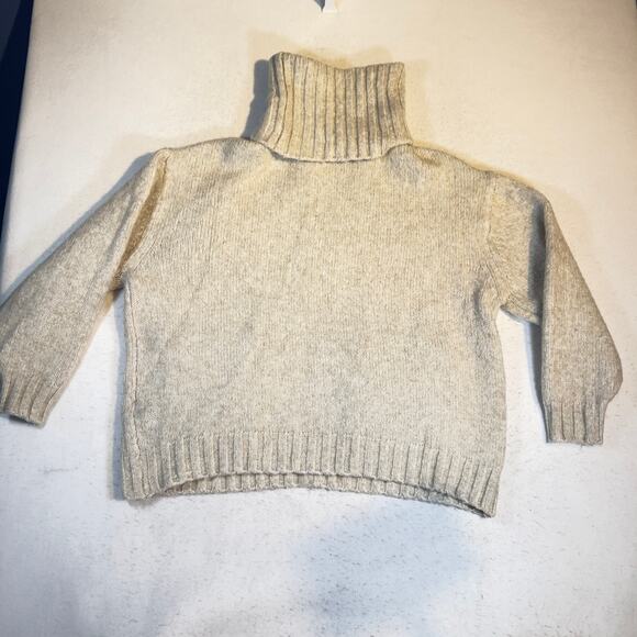Zara Knit Alpaca Blend Sweater Woman's M Turtleneck Pockets Like a Fluffy Cloud - Picture 4 of 16